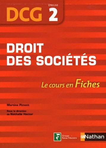 Livrenpoche : Droit des sociétés DCG 2 - Martine Pimont - Livre