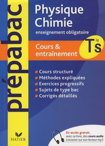 Physique-chimie Terminale S enseignement obligatoire - Jacques Royer -  Prépabac - Livre