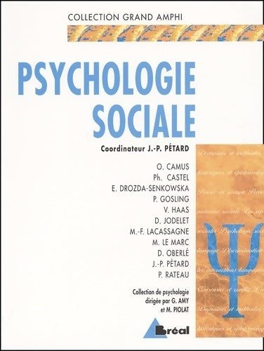 Psychologie sociale - J.-P. Pétard - Livre