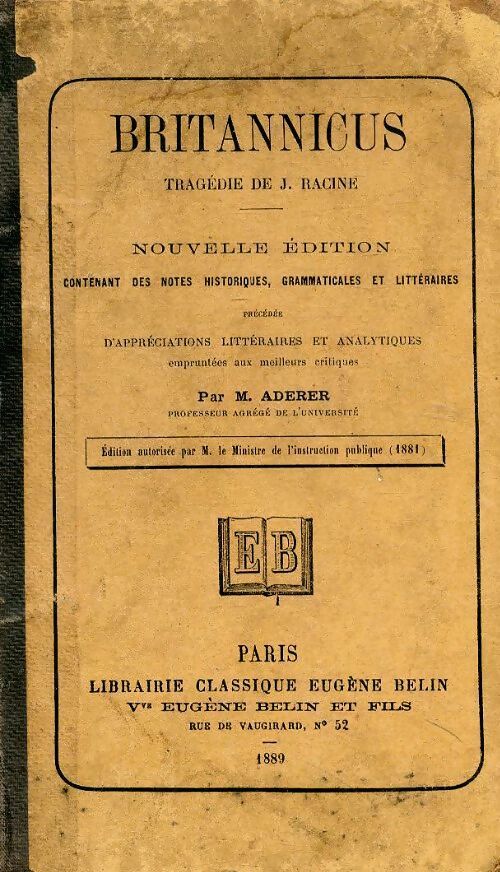 Livrenpoche : Britannicus - Jean Racine, Racine - Livre