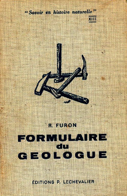 Livrenpoche : Formulaire du géologue - Raymond Furon - Livre