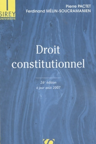 Livrenpoche : Droit constitutionnel - Ferdinand Melin-Soucramanien - Livre