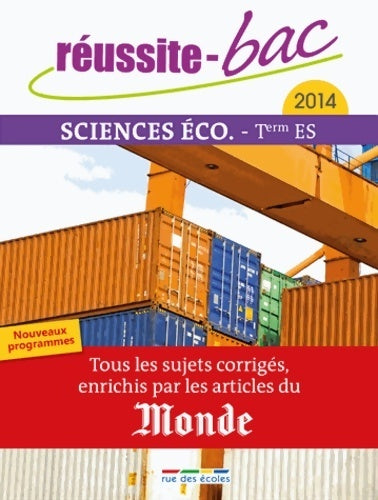 Livrenpoche : Sciences économiques Terminale ES 2014 - Michel Robichez - Livre