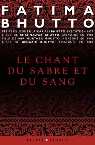 Livrenpoche : Le chant du sabre et du sang - Fatima Bhutto - Livre