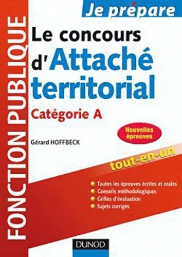 Livrenpoche : Le concours d'attaché territorial - Gérard Hoffbeck - Livre