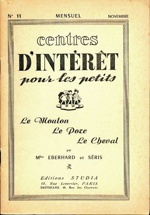 Livrenpoche : Centres d'intérêt pour les petits n°11 : Le mouton - Melle Eberhard - Livre