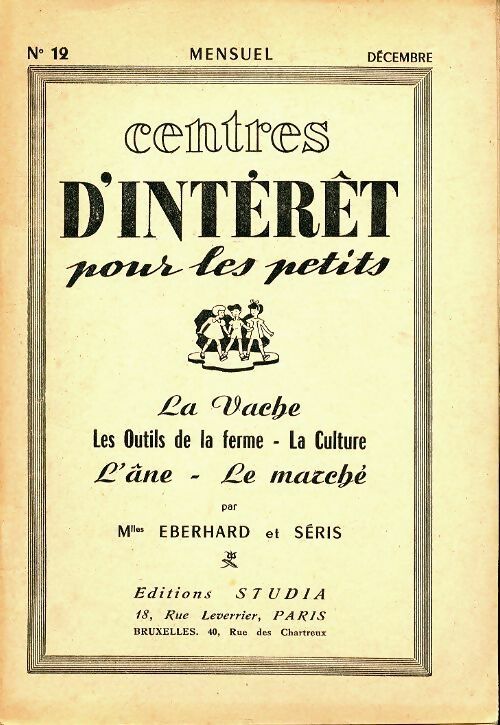 Livrenpoche : Centres d'intérêt pour les petits n°12 : La vache - Melle Eberhard - Livre