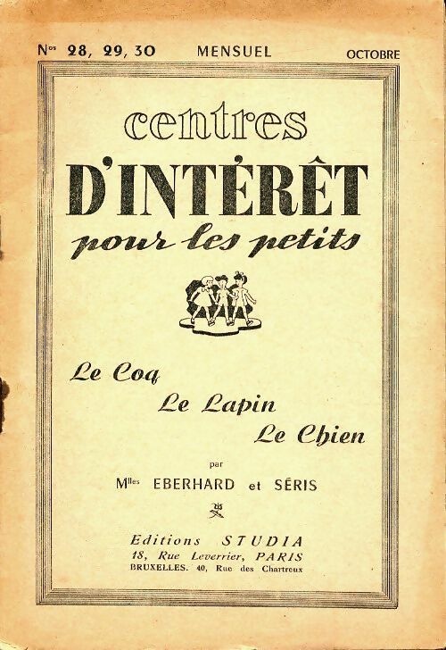 Livrenpoche : Centres d'intérêt pour les petits n°28 : Le coq - Melle Eberhard - Livre