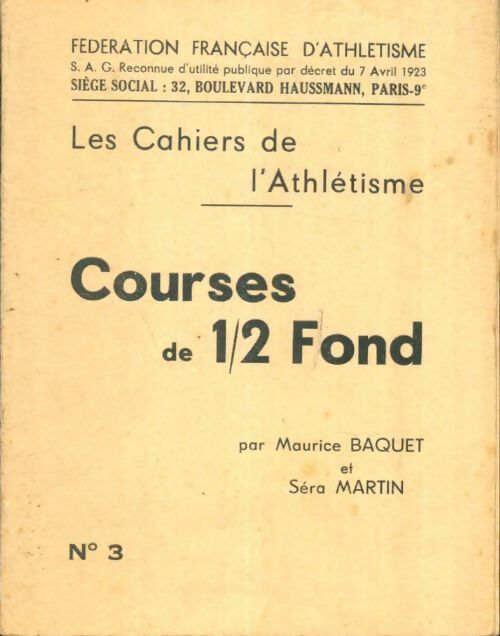 Livrenpoche : Courses de 1/2 fond - Maurice Baquet - Livre