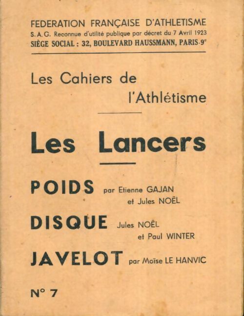 Livrenpoche : Les lancers : Poids, disque, javelot - Collectif - Livre