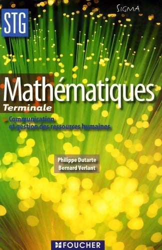 Livrenpoche : Mathématiques Terminale STG - Bernard Verlant - Livre