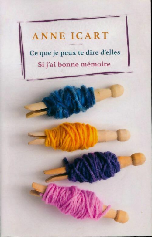Livrenpoche : Ce que je peux dire d'elles / Si j'ai bonne mémoire - Anne Icart - Livre