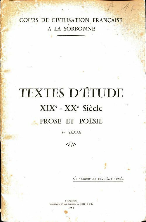 Livrenpoche : Textes d'études XIXe - XXe siècle : Prose et poésie - Collectif - Livre