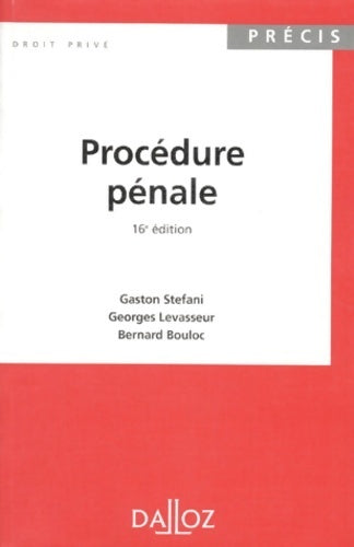 Livrenpoche : Procédure pénale - Bernard Bouloc - Livre