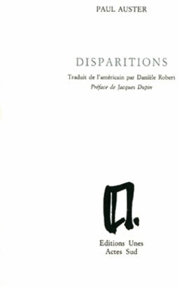Livrenpoche : Disparitions - Paul Auster - Livre