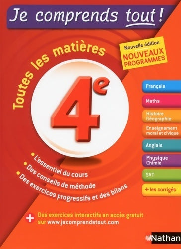 Toutes les matières 4e - Pierre-Alain Chiffre - Livre