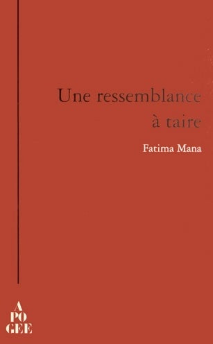 Livrenpoche : Une ressemblance à taire - Fatima Mana - Livre
