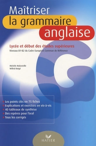 Livrenpoche : Maîtriser la grammaire anglaise - Michèle Malavieille - Livre