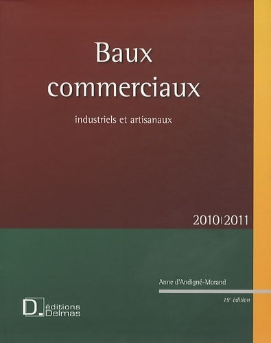 Livrenpoche : Baux commerciaux Industriels et artisanaux - Anne D'Andigné-Morand - Livre