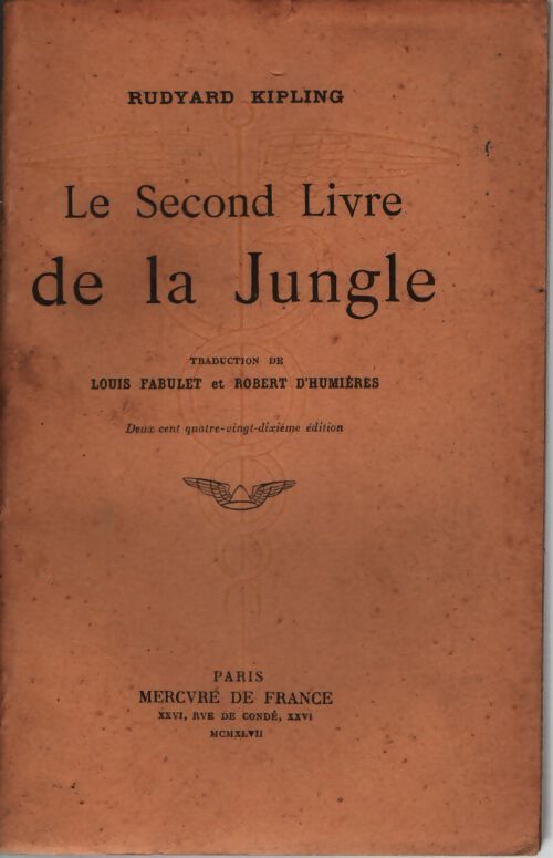 Le second livre de la jungle - Rudyard Kipling - Livre