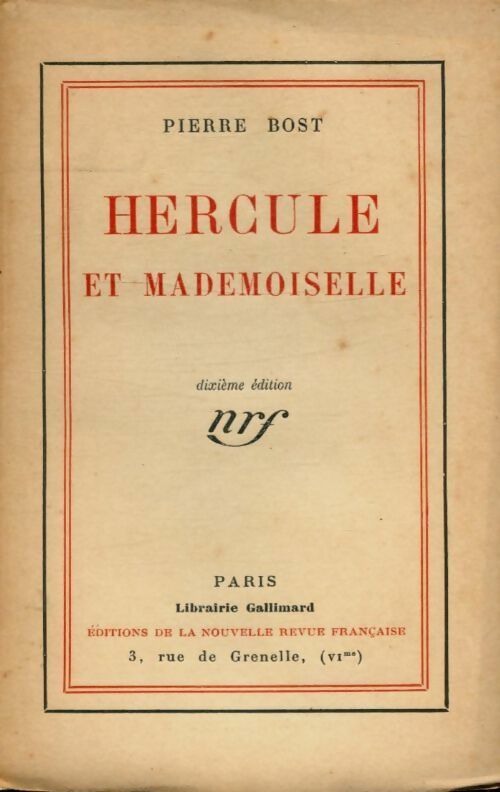 Livrenpoche : Hercule et mademoiselle - Pierre Bost - Livre