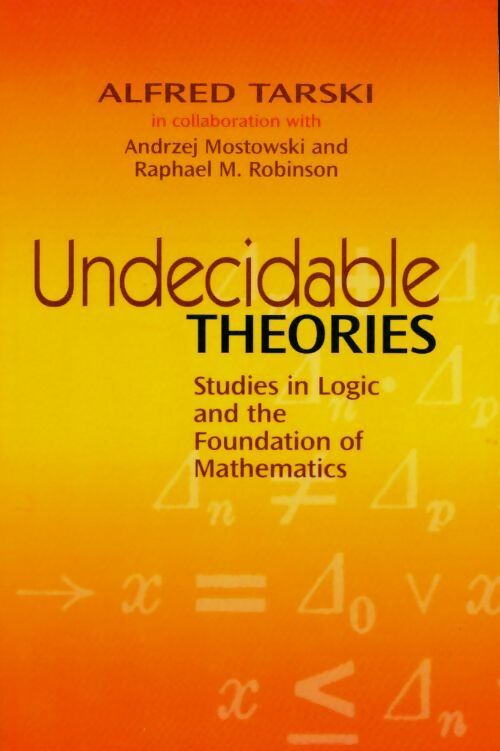 Livrenpoche : Undecidable theories - Alfred Tarski - Livre