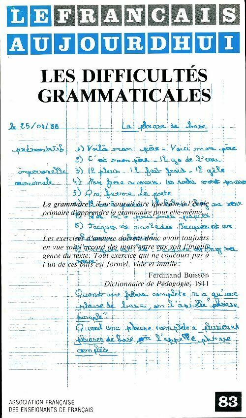 Livrenpoche : Le français aujourd'hui n°83 - Collectif - Livre