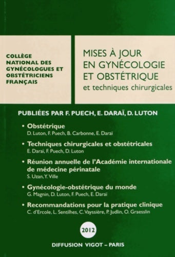 Livrenpoche : Mises à jour en gynécologie et obstétrique et techniques chirurgicales - Collectif - Livre