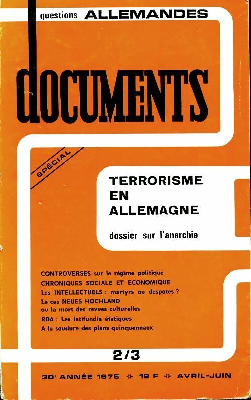 Livrenpoche : Documents, revue des question allemandes n°2/3 - Collectif - Livre