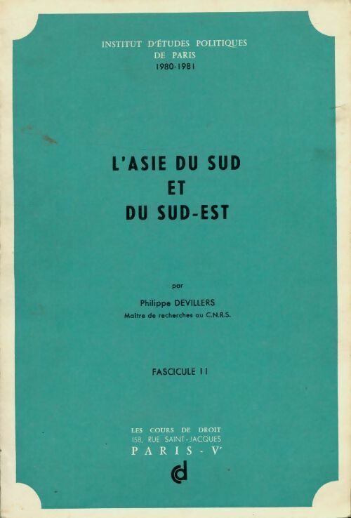 Livrenpoche : L'Asie du sud et du sud-est - Philippe Devillers - Livre