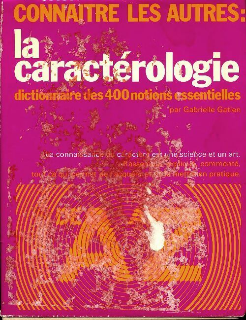Livrenpoche : La caractérologie - X - Livre