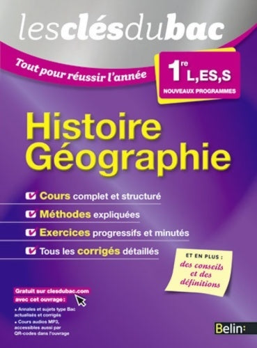 Livrenpoche : Histoire géographie 1ères L, ES, S - Nicolas Balaresque - Livre