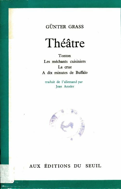 Livrenpoche : Théâtre - Günter Grass - Livre