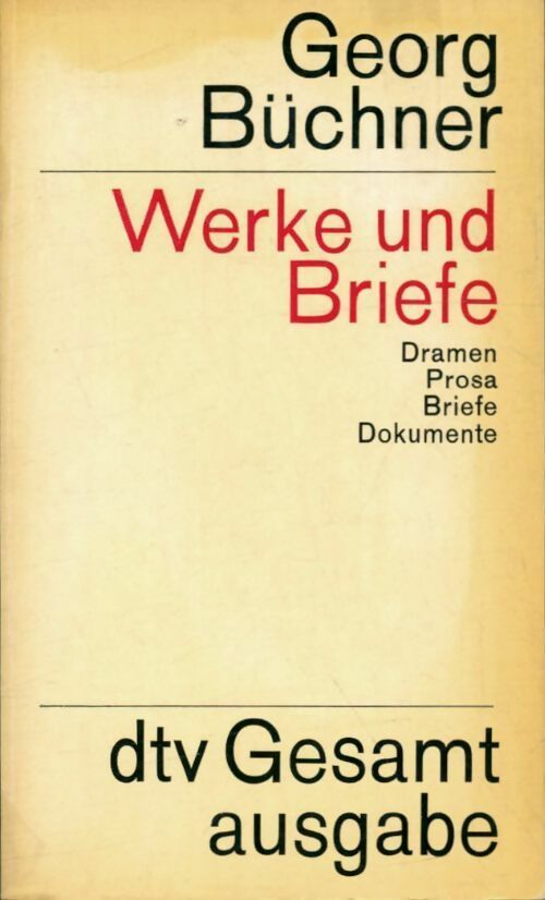 Livrenpoche : Werke und briefe - Georg Büchner - Livre