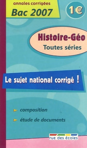 Livrenpoche : Histoire-géographie Terminales toutes séries 2007 - Collectif - Livre