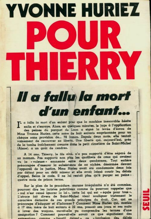 Livrenpoche : Pour Thierry - Yvonne Huriez - Livre