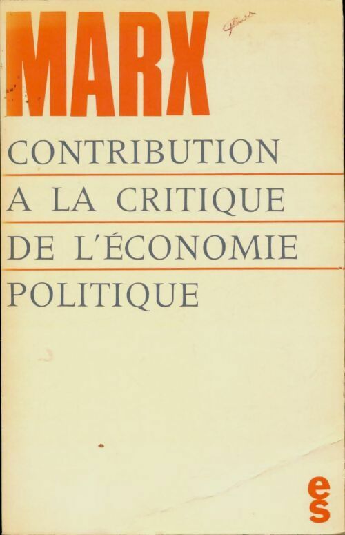 Livrenpoche : Contribution à la critique de l'économie politique - Karl Marx - Livre