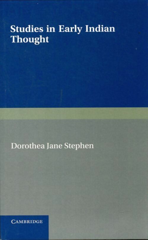 Livrenpoche : Studies in early indian thought - Dorothea Jane Stephen - Livre