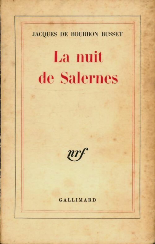Livrenpoche : La nuit de Salernes - Jacques De Bourbon Busset - Livre