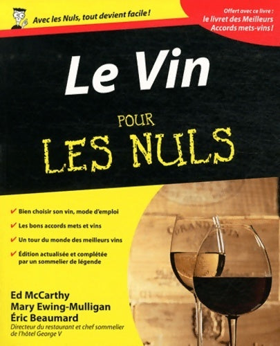 Livrenpoche : Le vin pour les nuls - Ed Mccarthy - Livre