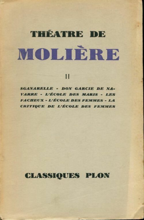 Livrenpoche : Théâtre tome II - Molière - Livre