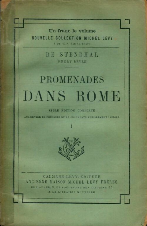 Livrenpoche : Promenades dans Rome Tome I - Stendhal - Livre