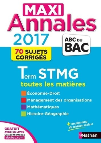 Livrenpoche : Terminales STMG Annales 2017 - Nathalie Reveyas - Livre