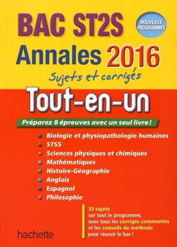 Livrenpoche : Terminale ST2S tout-en-un 2016 - Collectif - Livre