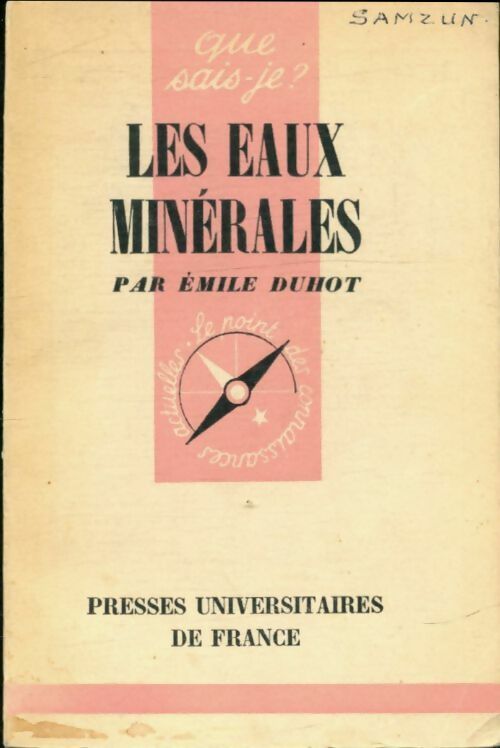 Livrenpoche : Les eaux minérales - Emile Duhot - Livre