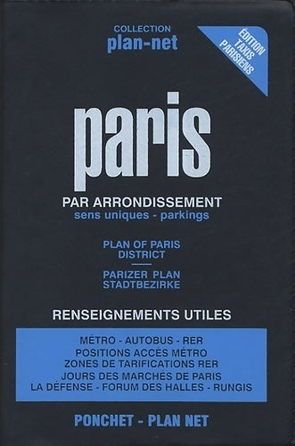Livrenpoche : Plan de ville : Paris par arrondissements - Collectif - Livre