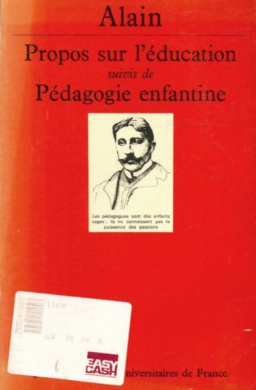 Livrenpoche : Propos sur l'éducation / Pédagogie enfantine - Alain - Livre