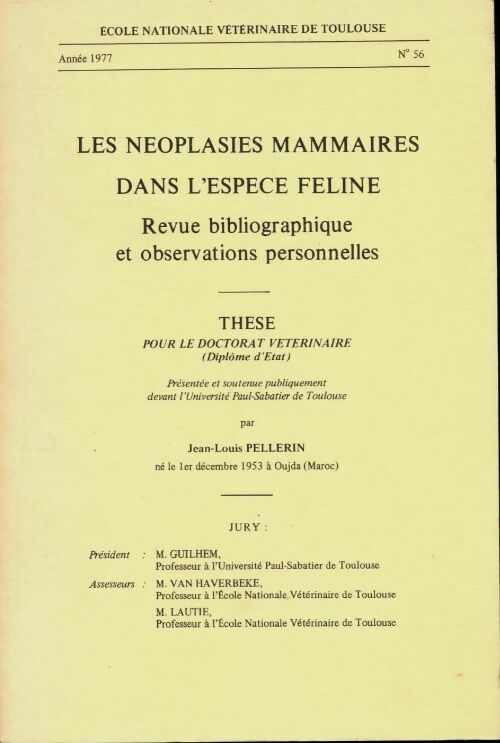 Livrenpoche : Les néoplasies mammaires dans l'espèce féline - Collectif - Livre