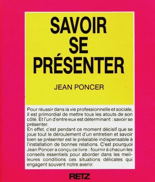 Livrenpoche : Savoir se présenter - Jean Poncer - Livre