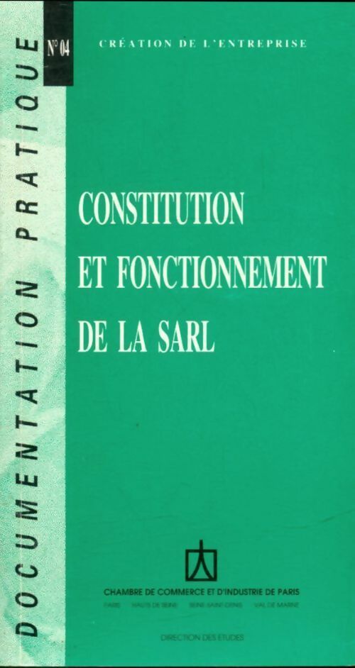 Livrenpoche : Constitution et fonctionnement de la SARL - Collectif - Livre